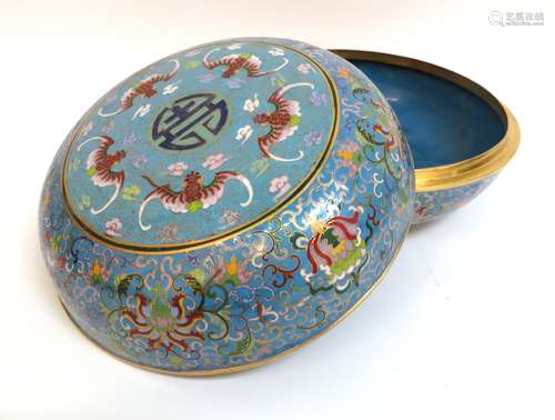 Yongzheng Cloisonne Lidded Container