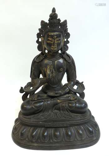 Qing Dynasty Qianlong Buddha In Bronze