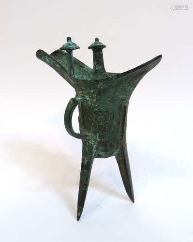 Shang Dynasty Style Bronze Jue Vessel