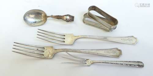 Six Piece Sterling Utensils