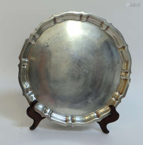 Gorham Sterling Silver Round Chippendale Tray