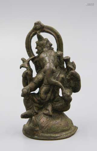 15TH C BRONE FIGURE OF GANESHA