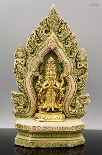 18TH CENTURY TIBETAN GILT BRONZE KUANYIN