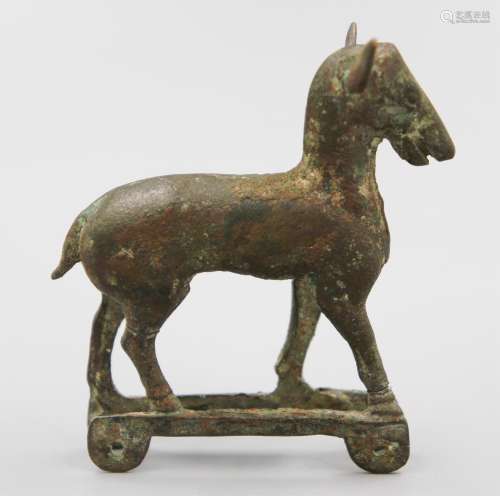 A CHINESE BRONZE HORSE