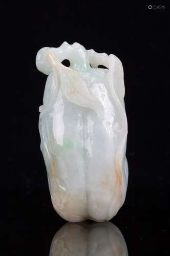 CHINESE JADEITE TOGGLE CARVED A SQUASH