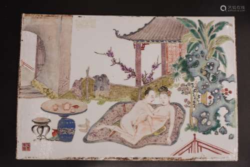 Chinese Qianjiang Porcelain Plaque