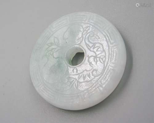 QING DYNASTY JADEITE BI