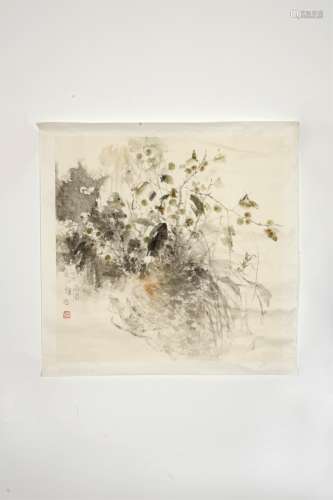 Chinese Painting By Wu Shangqing, Grasshopper