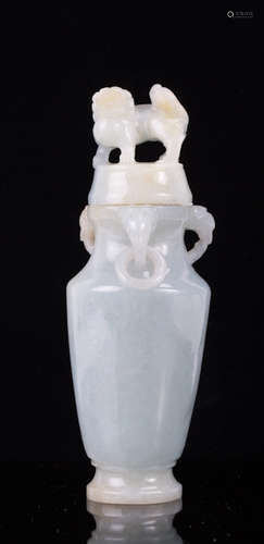 CHINESE JADEITE COVER VASE