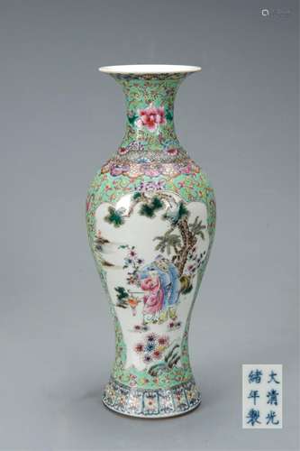 Chinese Famille Rose Guanyin Vase