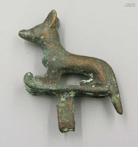 ANCIENT EGYPTIAN BRONZE FOX