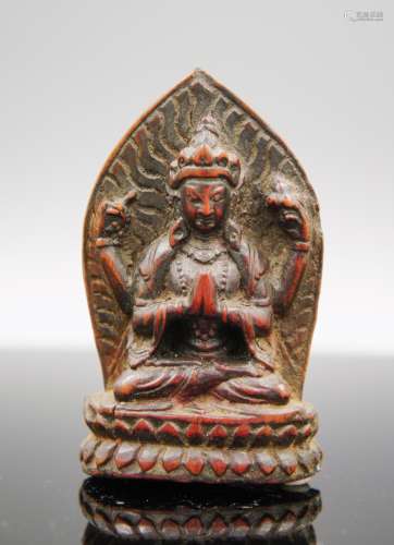 18TH CENTURY WOOD CARVED KUANYIN