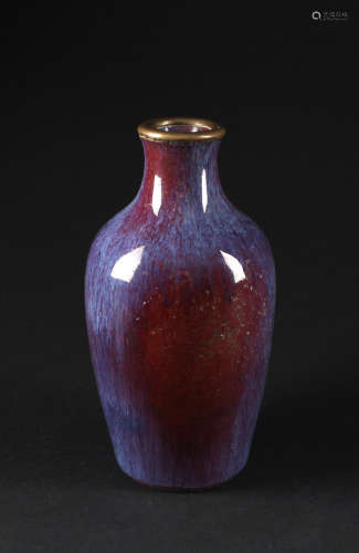 Kiln Changes of the Glaze Vase Middle of the Qing Dynasty