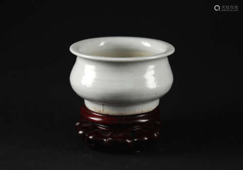 White Glaze Incense Burner for Guqin Ming Dynasty Period