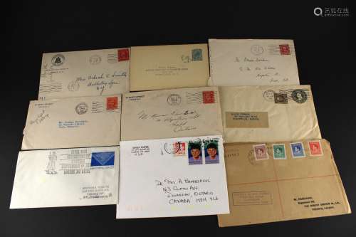 9 Envelope with 1930-1939 EU or NA Postmark and Stamps