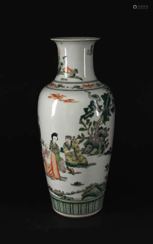 Wu-cai the Eight Immortals Vase Late of the Qing Dynasty