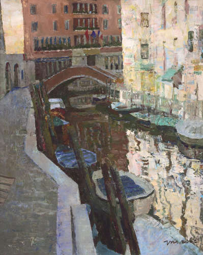 曹达立 2002年作 威尼斯倒影 布面 油彩