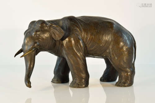 Japanese Bronze Model of Elephane