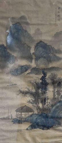 Chinese Landscape Painting on Silk