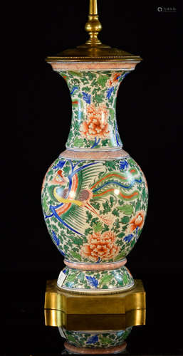 Chinese Famille Verte Porcelain Vase