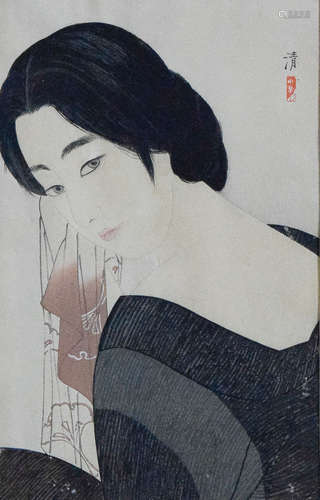 Japanese Woodblock Pring - Geisha