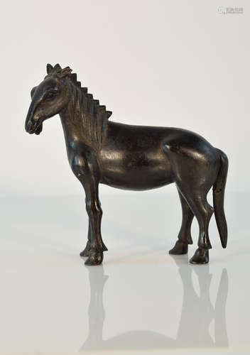 Chinese Bronze Standing Horse