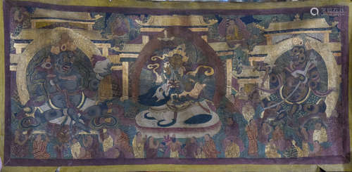 Tibetan Thangka fo Buddist Scene