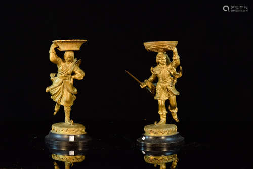 Pair Bronze figurines Tazzar