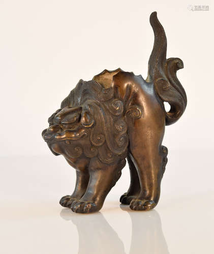 Japanese Bronze Foolion Standing