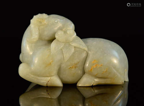 Chinese Jade Carving of a Ram