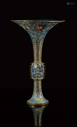 Chinese Cloisonné Ku Vase