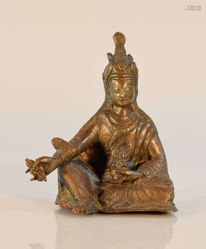 Tibet Bronze Statue of Guru Rinpoche Padmasambavha