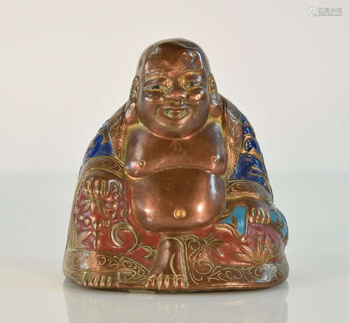 Chinese Happy Buddha with Cloisonne Enamle