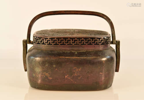 Chinese Bronze Hand Warmer - Heavy