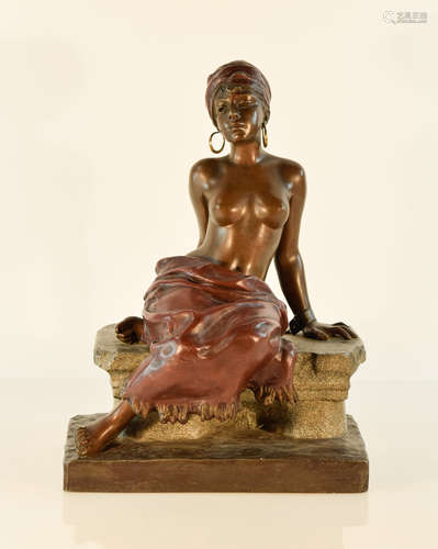 French Bronze Study of a Nude Seated Beauty