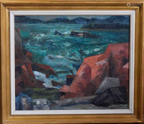 Modernist Painting of Seascape