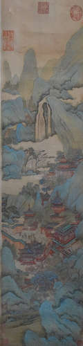 Chinese Scroll Landscape Paitning - Qian Jia Xuan