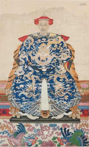 Qing Dynasty Court Offical Portarail