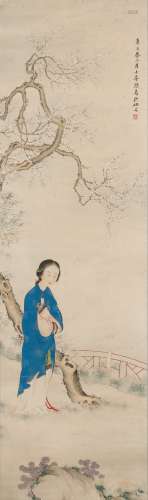Lu Xiaoman (1903-1965) Chinese Painting - Lady