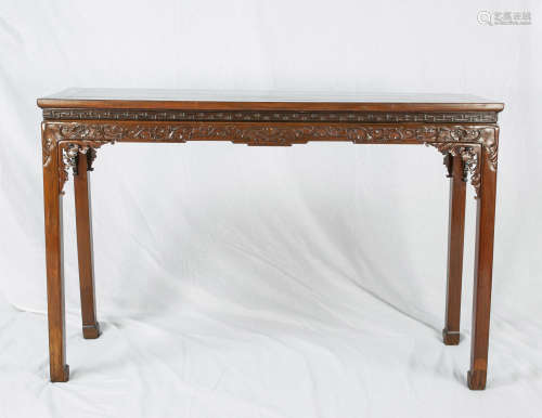 Qing<br>A Rose Wood Carved Table