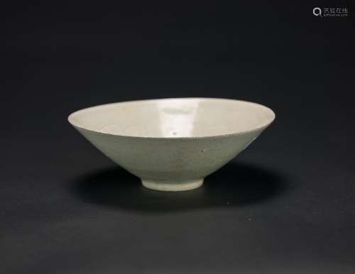 Song-A White-Glazed Carved Bowl