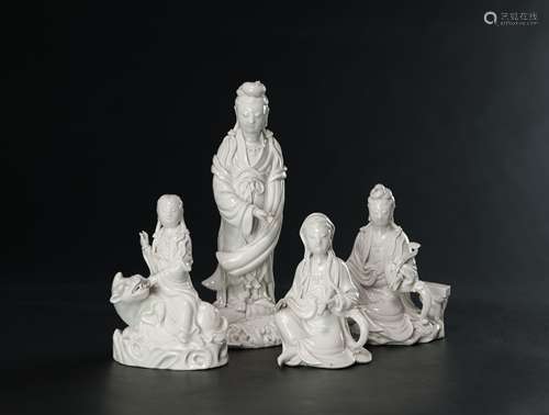 QingA Group Of Four Dehua Guanyin