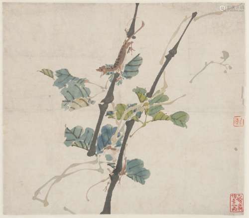 Ren Bonian (1840-1896) Chinese Painting -Flower