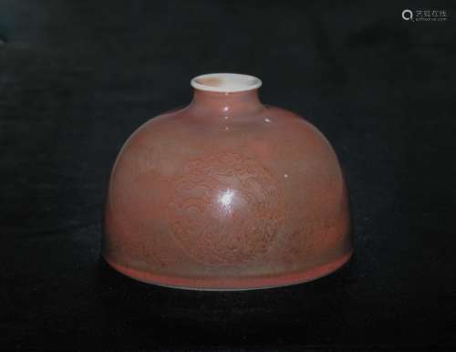 Kangxi And Of Period<br>A Chinese Peach-Blossom-Glazed Beehive Water Pot