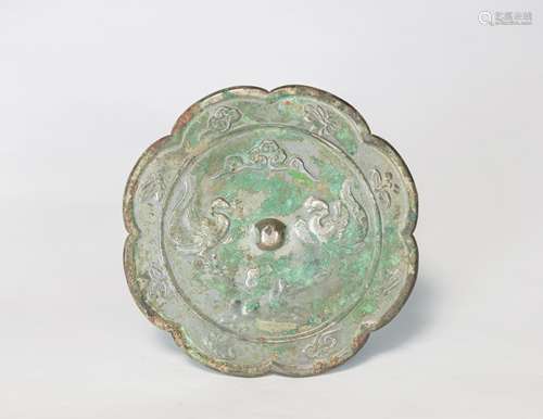 Tang Dynasty-A Bronze Octalobed Mirror