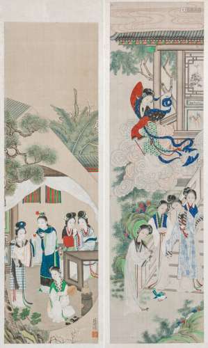 Gai Qi (1773-1828) Chinese Painting - HOng Loumeng