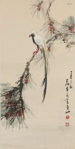Huang Leisheng (B.1928) Chinese Painting - Bird And Flower