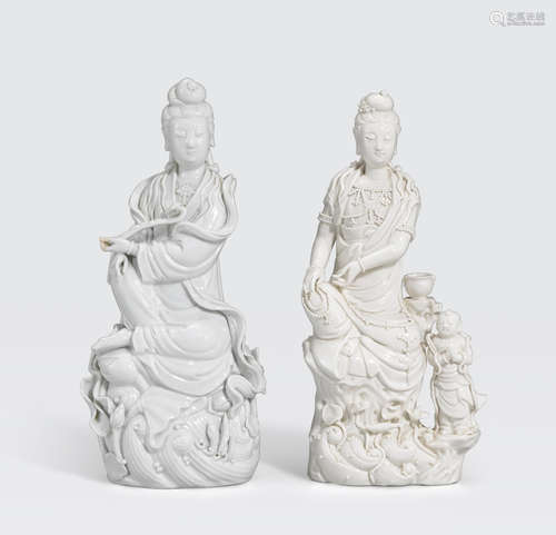 Two Dehua figures of Guanyin 20th century