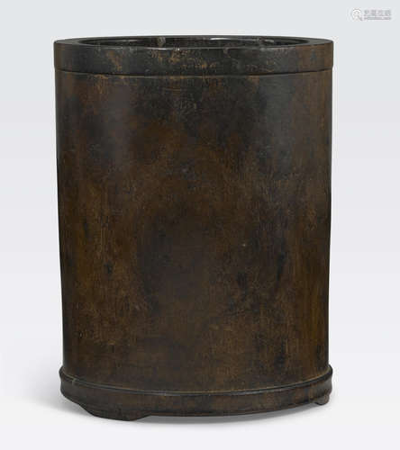 A Huanghuali Brush pot Qing dynasty