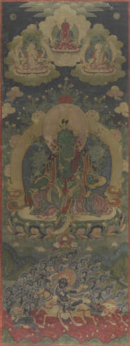 A thangka of Syamatara Qing, 18th century